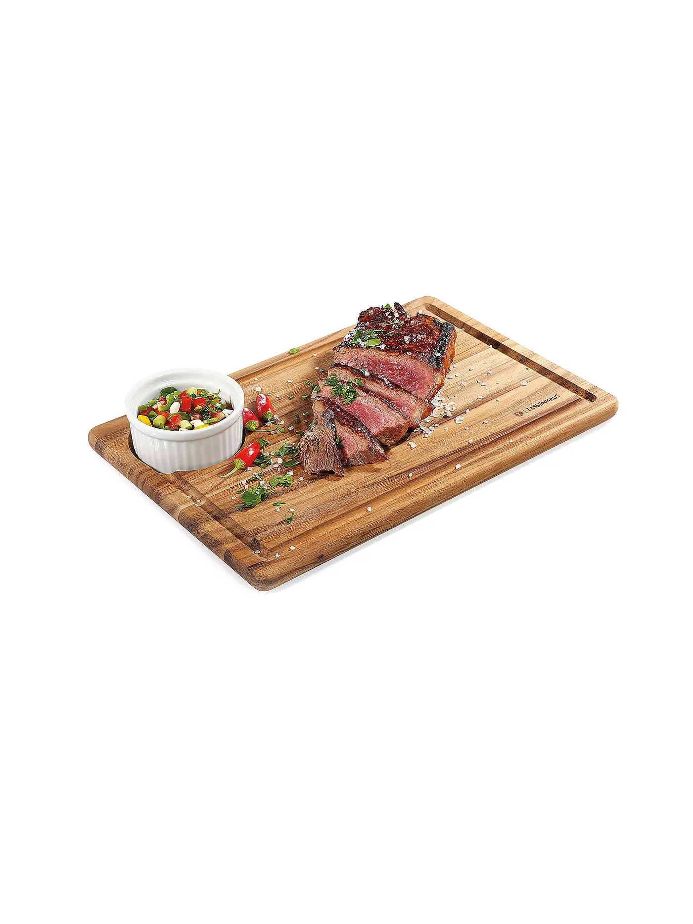 ZASSENHAUS | Schneidbrett - Steakbrett 26x23cm Akazie | 